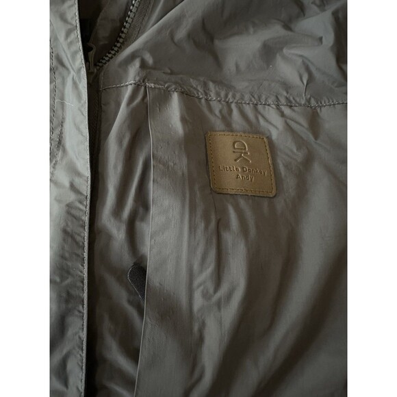 Little Donkey Andy Mens Rain Jacket Sz Medium Gray Full Zip Hooded Windbreaker - Picture 2 of 13
